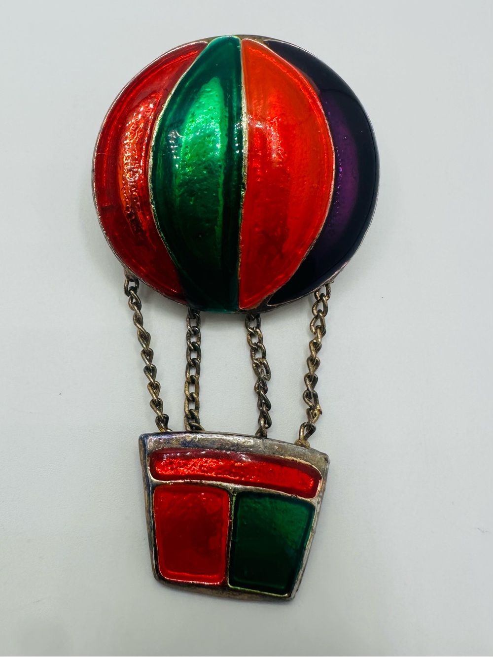 Vintage Hot Air Balloon Brooch